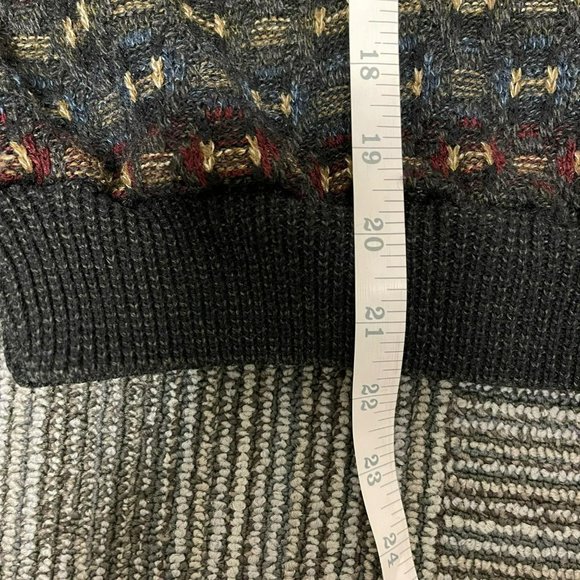 FARAH Woven Knit Cropped Dolman Sleeve Oversized Grandpa Sweater - Picture 9 of 9